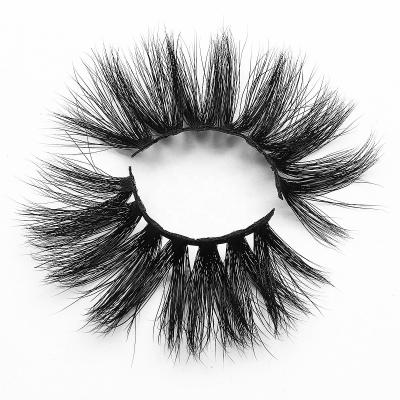 China Long Natural Mink Lahes 3d 5d 25mm Mink Eyelashes Custom Eyelash Packaging with private label for sale