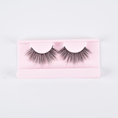 China Natural Handmade Cotton Long Stem Private Label 3d Box 3d Tape Lashes Custom Packaging Silk Faux Mink Eyelash for sale