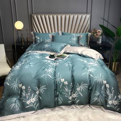 China Antistatic Wholesale Cotton Sheet 60 Double Sided Tencel Printing Set Bedding Bed Sheet for sale