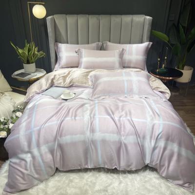 China Special dongdixing bedding set 40S Lanjing fresh and elegant silky skin fabric Tencel printing set of four pieces for sale