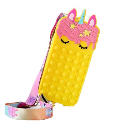 China Unicorn Toys Bubble Sensory Fidget Waterproof Special Bubble Toy Sensory Popit Pencil Case for sale