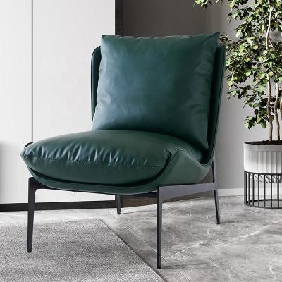 China Modern Living Room Chairs Leather And Metal Leisure Luxury Relaxing Nordic Chair for sale