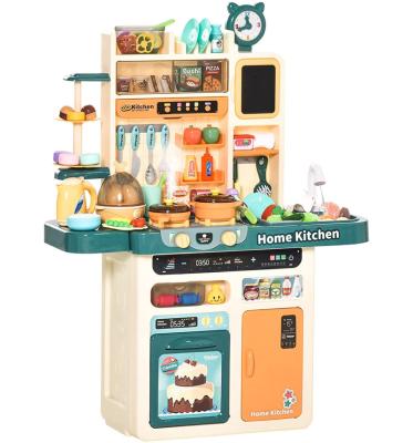 China Kitchen Plastic Tableware Plastic Baking Play Set Cutlery Toy Kitchen Sets Pretend Play Music Light Kids Tableware for Kids Girls for sale