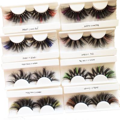 China New Handmade Multicolor False Eyelash Strip Russian Eyelashes Colorful Free Colored Lashes Box for sale