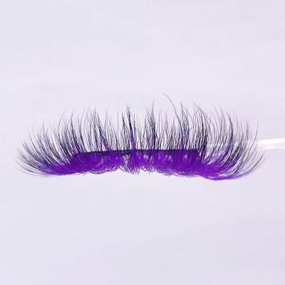 China 2022 Most Natural Popular Eyelashes With Box Custom 25mm Mink Color Lashes Tapered 25MM Colored Lashes for sale