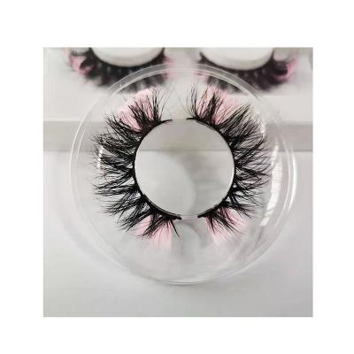 China Wholesale Colorful Multi Colored Tint Mink Lashes Private Label 3d Tapered Customize Lashes Colored Mink Lint Tray Two Tone Color for sale