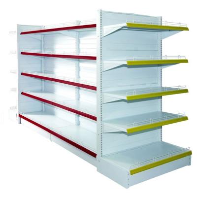 China Large Single / Double Side Netting Display Rack Supermarket Shelves Movable Shelving Unit for sale