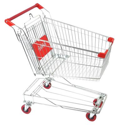 China Antirust Grocery Store Trolley Rustproof Normal Prices Small Stainless Supermarket Shopping Cart for sale