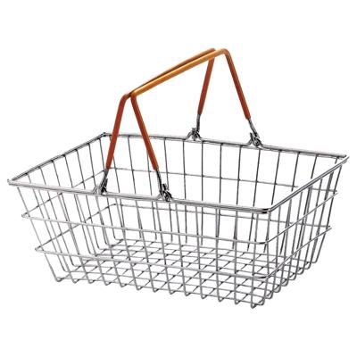 China Double 18l Eco-friendly Multifunctional Handle Small Colasable Gold Shopping Basket Supermarket à venda