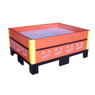 China 1) Supermarket 2)Shops Large Capacity Supermarket Steel Promotional Display Promotion Table Rack Counter for sale