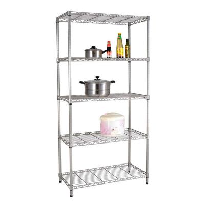 China Corrosion Protection Factory Price 5 Tier Light Metal Rack Bolted OEM Display Wire Storage Shelves for sale