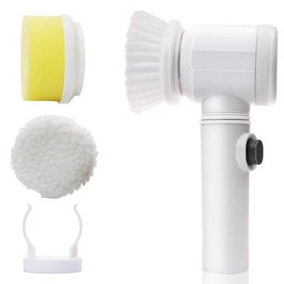 China Sustainable 5 In 1 Magic Brush Household Tools Multifunctional Electric Bath Cleaning Brush for sale