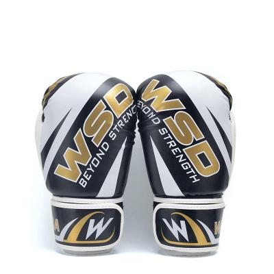 China Adults China 10Oz Luxury PU Leather Custom Womens Men Latest Design Black White Boxing Gloves for sale