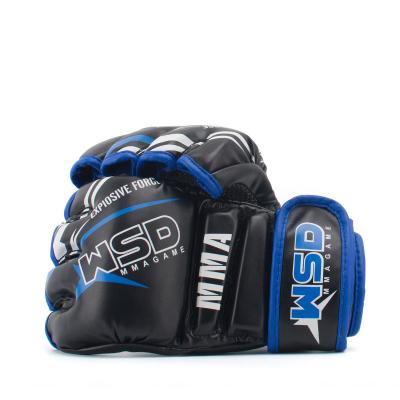 China Good Quality Adults Muttahida Majlis-e-Amal Logo Pu Kids Half Finger Custom Boxing Gloves Base For Women Men PU Karate for sale