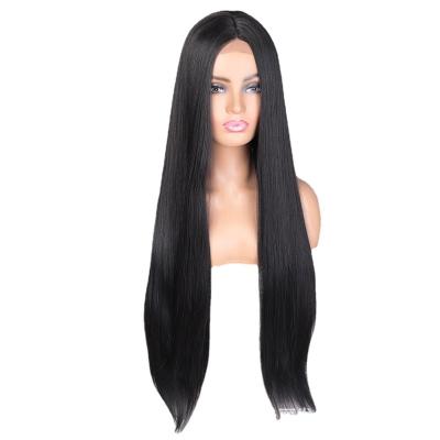 China Silky Straight Wave Long Brown Hair Braided Synthetic Hair Wigs Curl Net Face Front Wig for sale