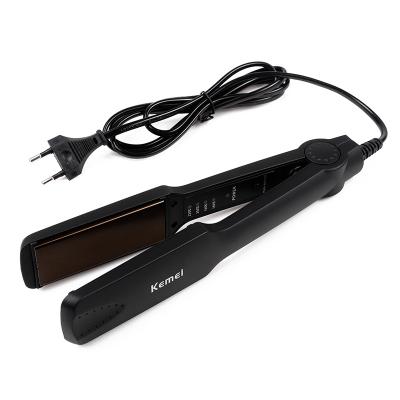 China 2020 Kemei Professional Flat Iron Hair Straightener Straightener Hair Curler Fast Warm Up Styling Nice Tools Gift for sale