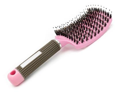 China Women's Curly Detangle Hair Brush Scalp Massager Comb Home Bristle Nylon Hair Brush For Salon Hair Styling Tools for sale