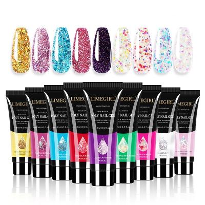 China Private Label UV GEL Fast Building Poly Diamond Gel LED Nail Safe UV Gel Nail Extension Wholesale LED Gel Nail Extension for sale