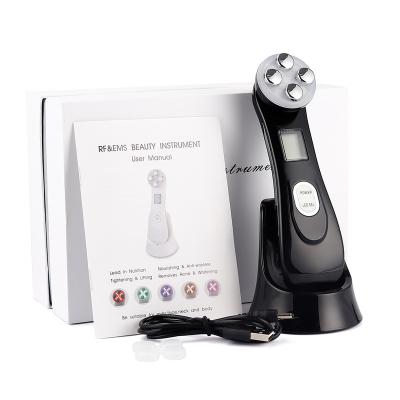 China Dark Circles 5in1 RF&EMS Mesotherapy Electroporation Face Beauty Machine Radio Frequency LED Photon Skin Rejuvenation Tightening Brighten for sale