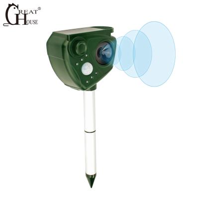 China GH-501B Viable Ultrasonic Outdoor Raccoon Mouse Animal Rats Scare Dog Cat Repellent Repellent for sale