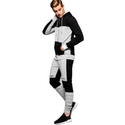 China Nice Men's Breathable Wholesale Design Fitness Sportswear Color Block Skinny Fit Tracksuit for sale