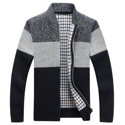 China Anti-Wrinkle Plus Size Thick Wool Cardigan Custom Knit Sweater Male Cotton Wear Sweater Cardigan Coat for sale