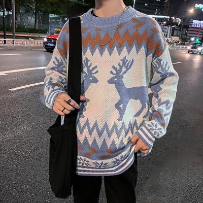 China Anti-wrinkle plus size knitted sweater off the shoulder wholesale family christmas sweater ugly custom for sale