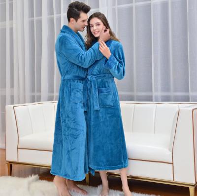 China Fuzzy Pajama Sets Men's Thermal Men's Loungewear Flannel Family Flannel Bathrobe Unisex Custom Pajamas for sale