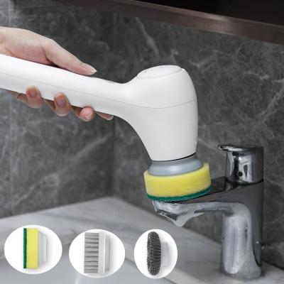 China Sustainable Cordless Power Shower cleaning brush Electric Spin Scrubber For Clean Floor Bathroom Car Sink Tiles for sale