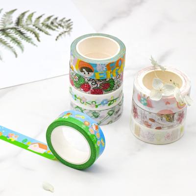 China Watercolor Water Proof Resistance Waterproof Crepe Paper Masking Tapes Watermelon Washi Washi Tape for sale