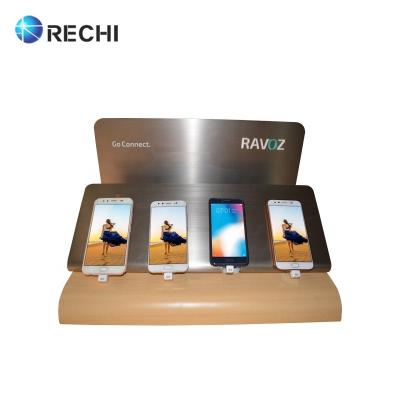 China RECHI Chain Store Retail Electronic Worktop Retail Display Unit with Security System for Smartphone Retail POS Display Stand for sale