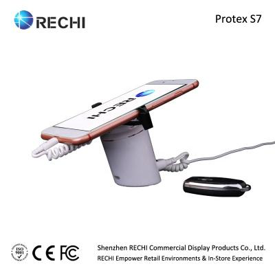 China ABS Body and Iron Clamp RECHI Retail Display Security Holder with Clamp and Charger Alarm Function for Protex S7 Mobile Phone for sale