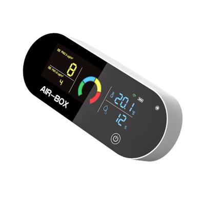 China PM2.5 PM1.0 For Sale AVICHE Air Quality Monitor H1 Laser Portable Indoor Air Detector Temperature Humidity H1 for sale