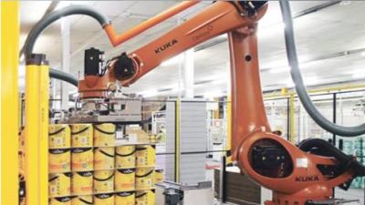 China Lösungsanbieter Industrieroboter für die Palletierung von Werkstätten KRC4 KUKA zu verkaufen