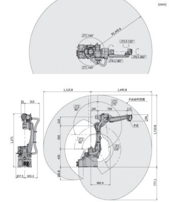 China Robot de soldadura Kawasaki de 6 ejes con carga útil de 6 kg en venta