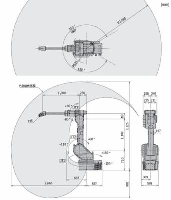 중국 20kg 가와사키 0.05mm 대용품에 대한 폭발 방지 분사 로봇 판매용