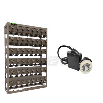 China 110-240V LED Miners Cap Lamp 96 Units Charger Stand/Charging Station Customized/Detachable with Detachable Module for Miner Attached/Wireless Headlamp for sale