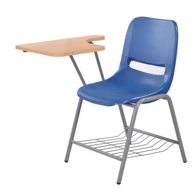 China Modern Plastic School Chair With Arms Notebook School Furniture for sale