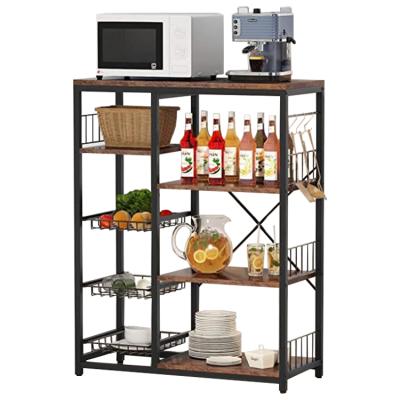 China Durable Morden Style POS Kitchen Racks Home Trolley Solid Wood Kitchen Islands Carts for sale