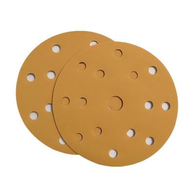 China Polishing or other use gold - coated latex paper hook and loop disc for sale