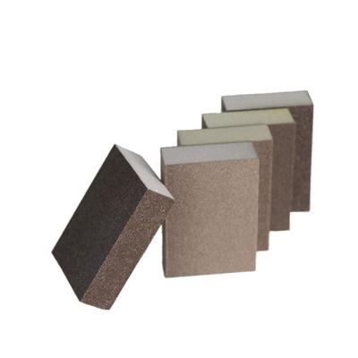 China Hot Selling High Performance Long Life Size 95*72*25 Grit 80-240 4 Sides Sponge Block Sanding Grinding Block for sale