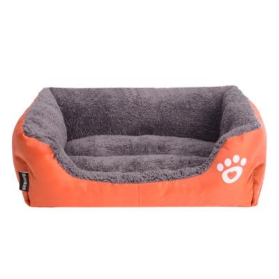 China Breathable Plush Cat Dog Pet Soft Nest Bed Square Shape Mat Autumn And Winter Keep Sofa Warm Indoor Protection Cute Kennel for sale