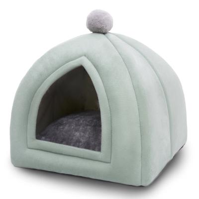 China Indoor Soft Felt Portable Detachable Breathable Warm Cat Dog Cage Autumn And Winter Pet House Small And Outdoor Animal Bed Tent Nest for sale