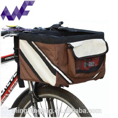 China Viable Factory Wholesale Polyester Bicycle Pet Basket Airing Dog Cat Travel Bike Bag for sale