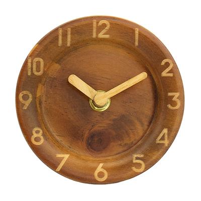 China Wholesale Cheapest Antique Style Wooden Table Clock Lighted Table Clocks for sale