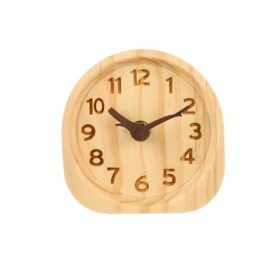 China Modern Creative Silent Office Table Living Room Bedroom Clock Gift Wooden Clock for sale