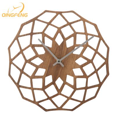 China BRIEF Household Souvenir Gift Cavity White MDF Creative Wooden Wall Clock Customized for Home Decorative for sale