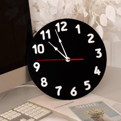 China FILE Living Room Home Decor Sticker Clock 3d Acrylic Silent Digital Luxury DIY Wall Watch for sale