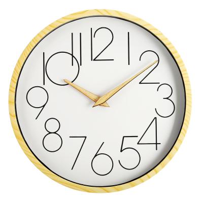 China Hot Sale Modern BREF Wall Clock Quartz Silent Plastic Frame For Home Decor for sale