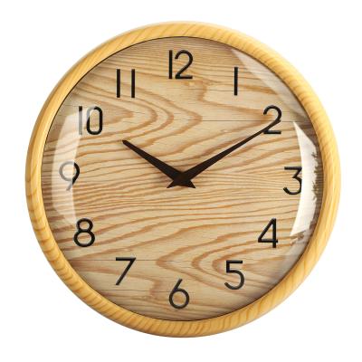 China FOLDER Dome Glass Cover Silent Plastic Simple Decorative Wall Clock for sale